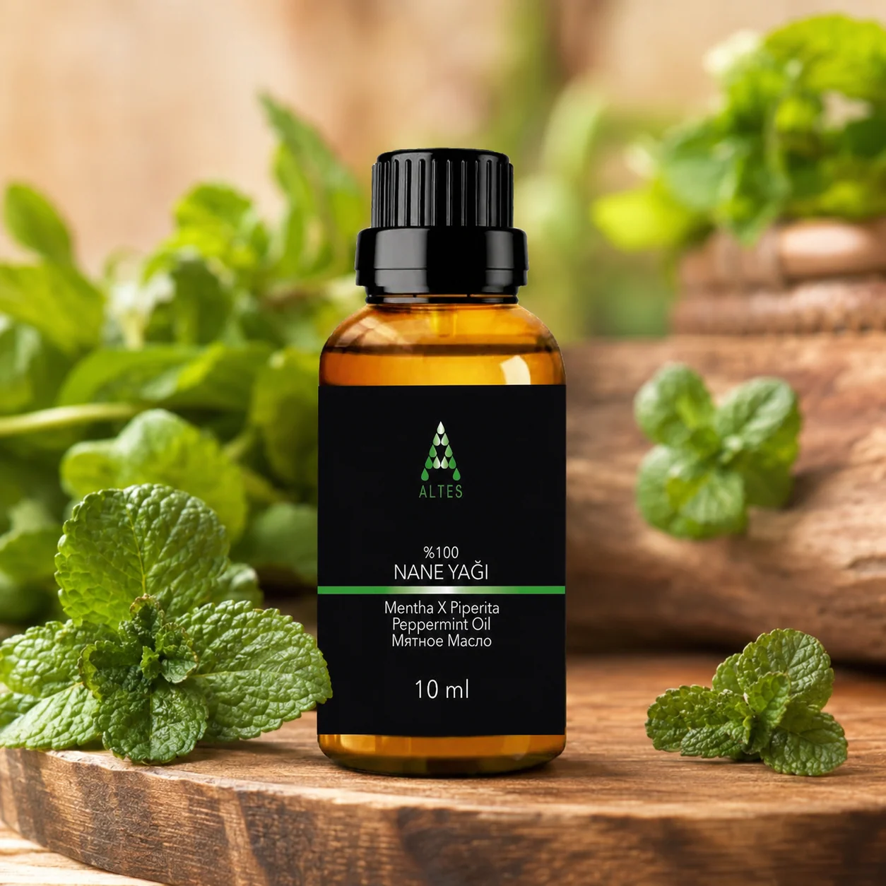 ALTES Nane Uçucu Yağı 10 ml – %100 Saf ve Doğal - ahşap zemin ürün görseli