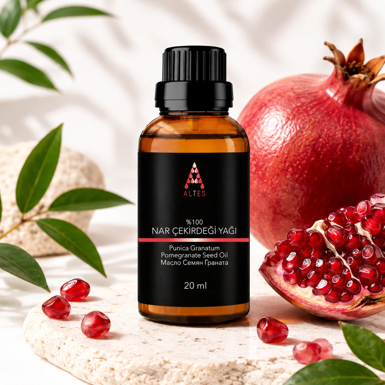 ALTES Nar Çekirdeği Yağı 20 ml – %100 Saf ve Doğal Soğuk Sıkım - beyaz zemin ürün görseli