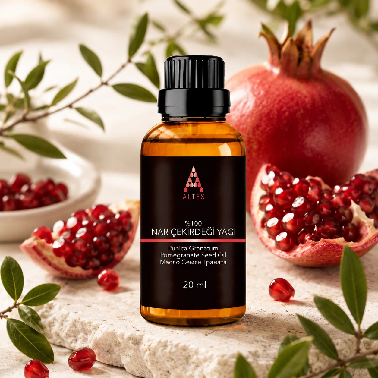 ALTES Nar Çekirdeği Yağı 20 ml – %100 Saf ve Doğal Soğuk Sıkım - botanik ürün görseli