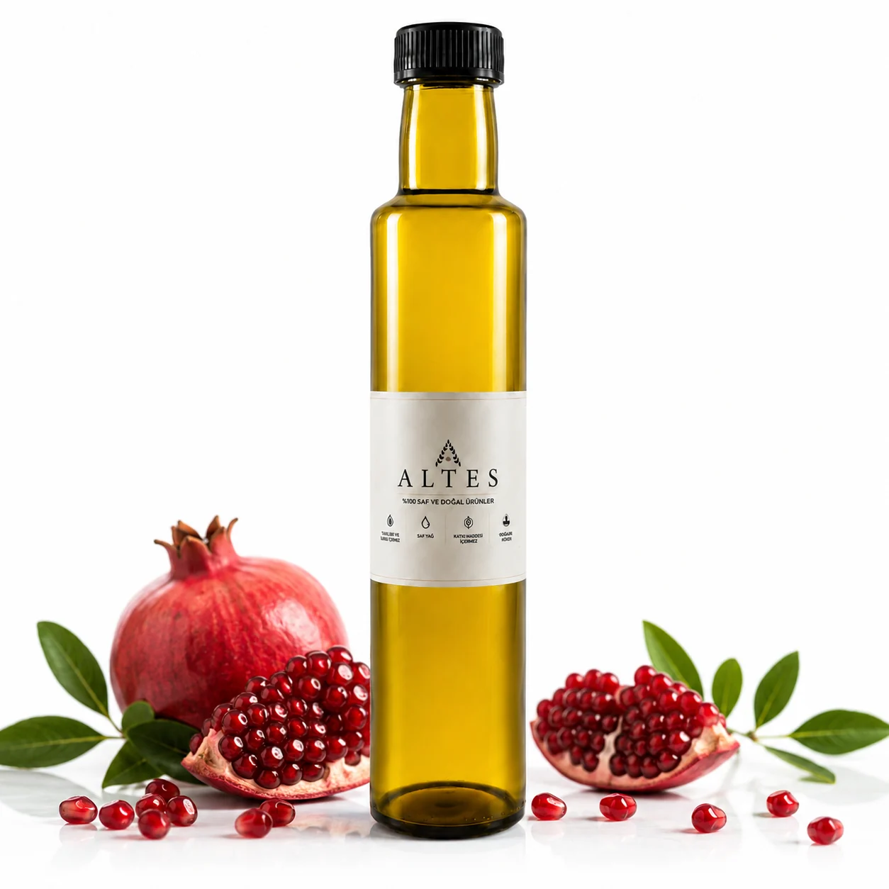 ALTES Nar Çekirdeği Yağı 250 ml – %100 Saf ve Doğal Soğuk Sıkım - beyaz zemin ürün görseli