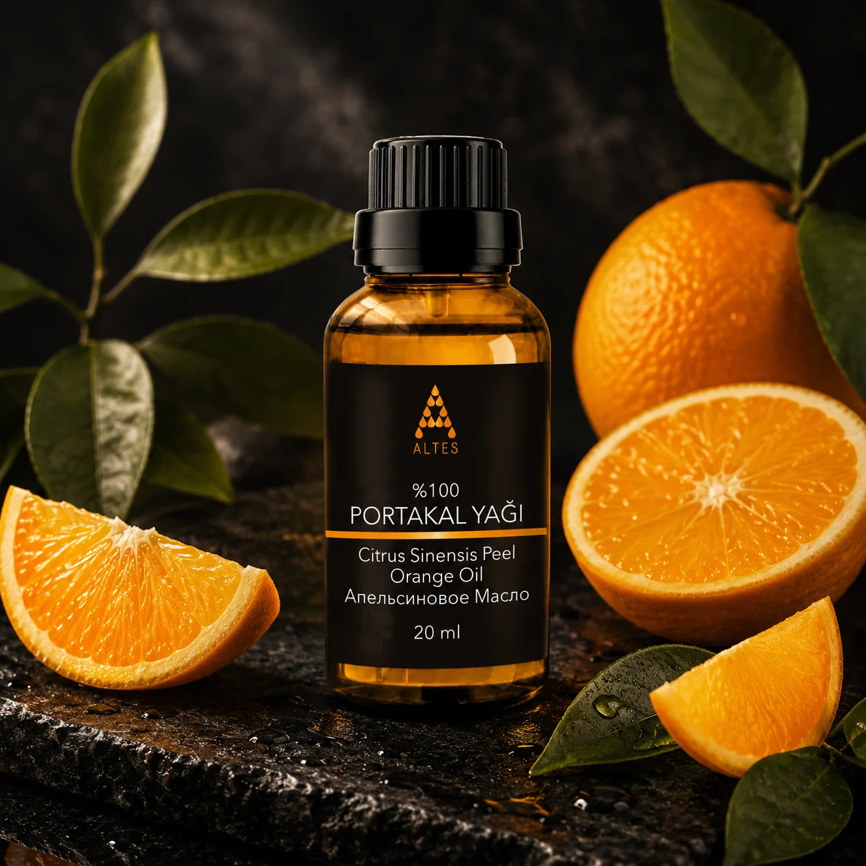ALTES Portakal Uçucu Yağı 20 ml – %100 Saf ve Doğal - koyu lüks ürün görseli