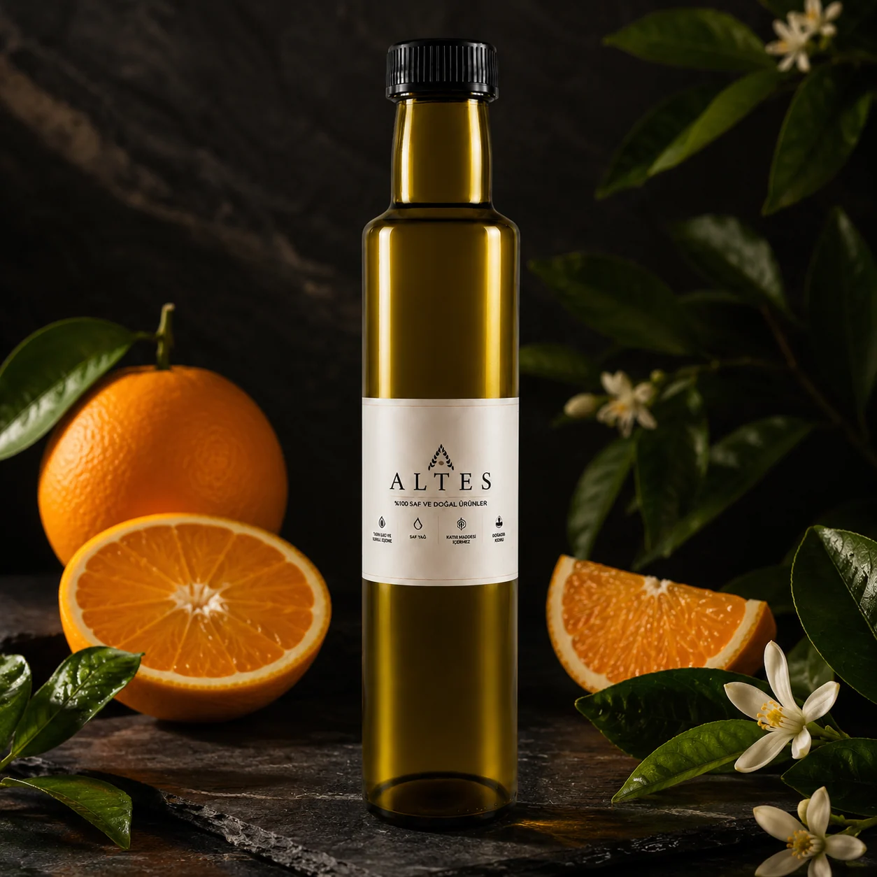 ALTES Portakal Uçucu Yağı 250 ml – %100 Saf ve Doğal - koyu lüks ürün görseli