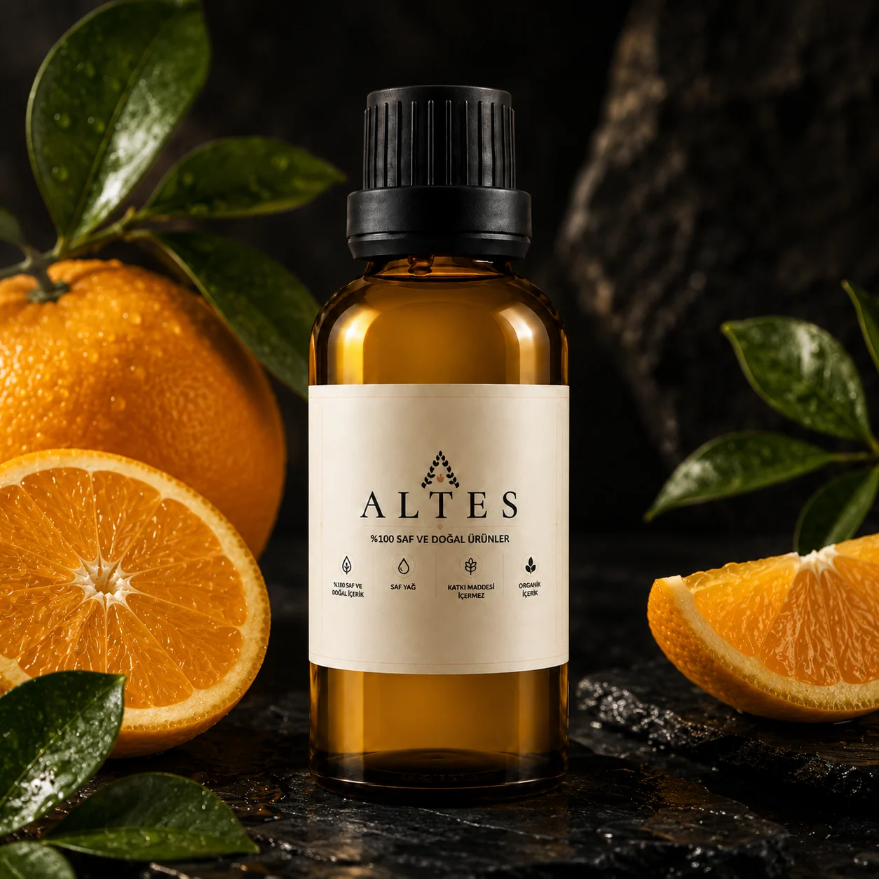 ALTES Portakal Uçucu Yağı 50 ml – %100 Saf ve Doğal - koyu lüks ürün görseli