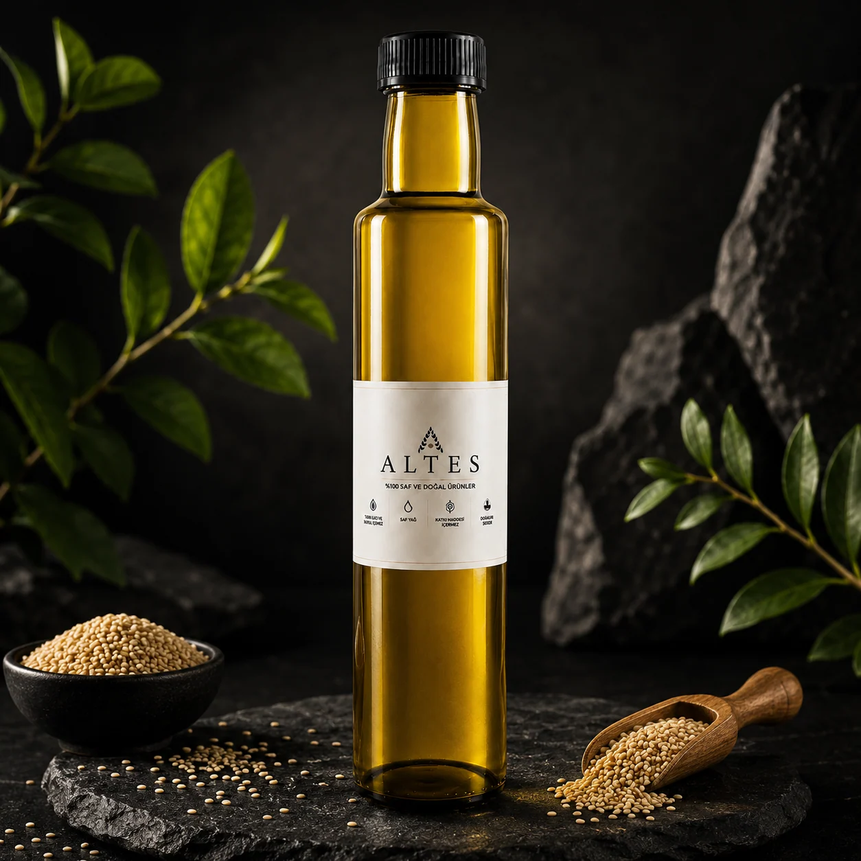 ALTES Susam Yağı 250 ml – %100 Saf ve Doğal - koyu lüks ürün görseli