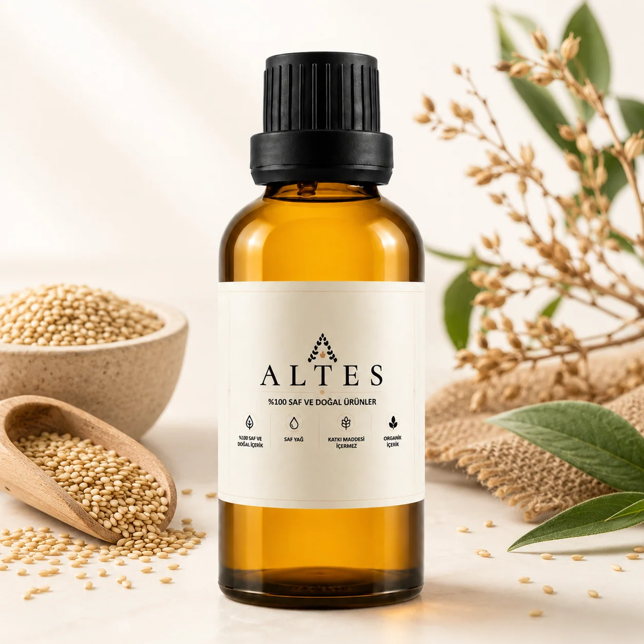 ALTES Susam Yağı 50 ml – %100 Saf ve Doğal - beyaz zemin ürün görseli