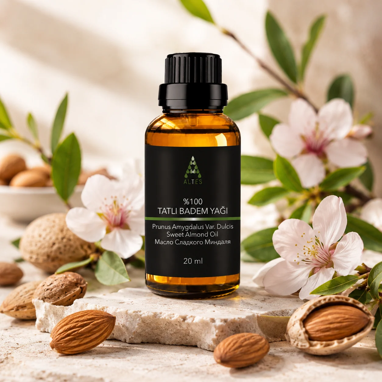 ALTES Tatlı Badem Yağı 20 ml – %100 Saf ve Doğal - botanik ürün görseli