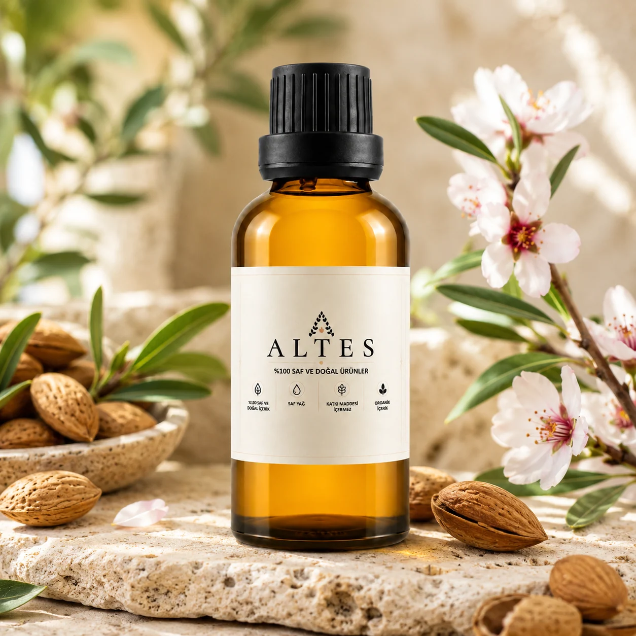 ALTES Tatlı Badem Yağı 50 ml – %100 Saf ve Doğal - botanik ürün görseli