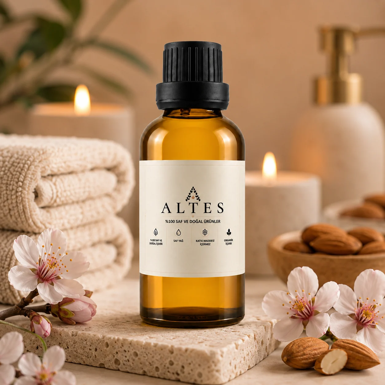 Tatlı Badem Yağı 50 ml – %100 Saf ve Doğal