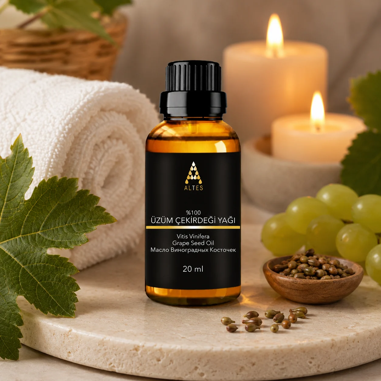 Üzüm Çekirdeği Yağı 20 ml – %100 Saf ve Doğal